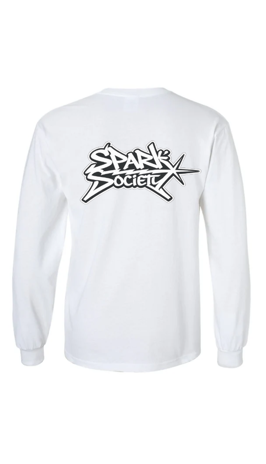 Spark Long Sleeve Tee - White
